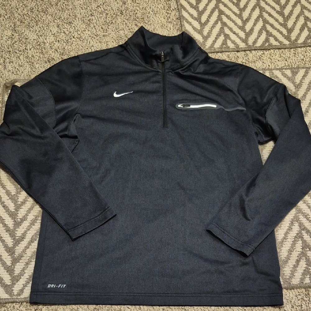 Nike Men's 1/4 Zip Black Performance Jacket